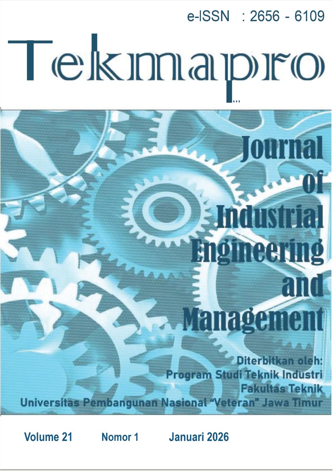 					View Vol. 21 No. 1 (2026): TEKMAPRO
				